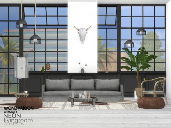  The Sims Resource: Neon Livingroom by wondymoon