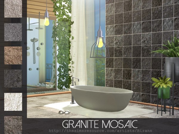  The Sims Resource: Granite Mosaic floor by Rirann