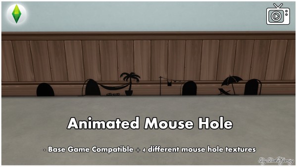  Mod The Sims: Animated Mousehole by Bakie