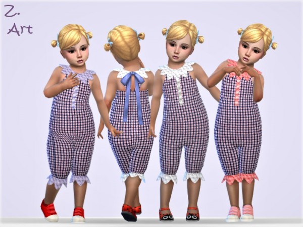  The Sims Resource: A checkered jumpsuit BabeZ. 28  by Zuckerschnute20