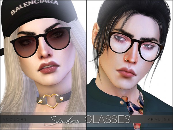  The Sims Resource: Sindra Glasses by Pralinesims