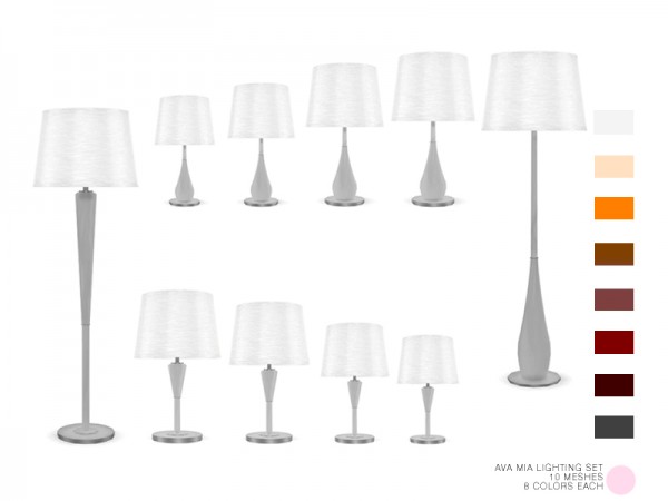  The Sims Resource: Ava Mia Lighting Set by DOT