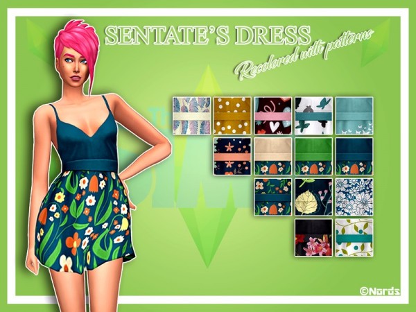  The Sims Resource: Shove Dress Patterned by Nords