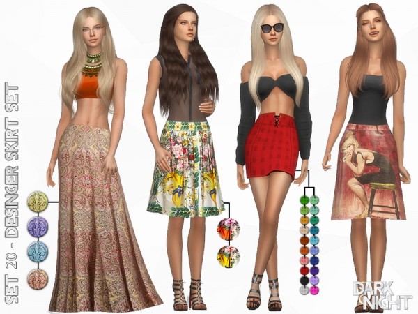  The Sims Resource: Designer Skirt Set 20 by DarkNighTt