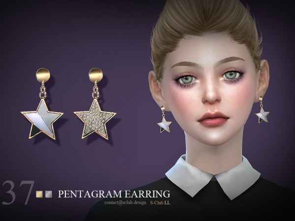  The Sims Resource: Earrings N37 by S Club