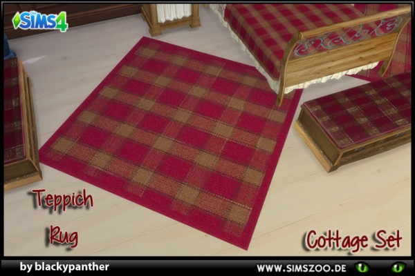  Blackys Sims 4 Zoo: Cottage Set rugs by blackypanther