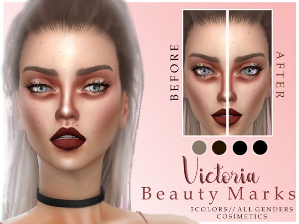  The Sims Resource: Victoria Beauty Marks by cosimetics