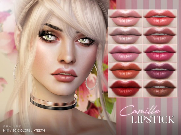  The Sims Resource: Camille Lipstick N141 by Pralinesims