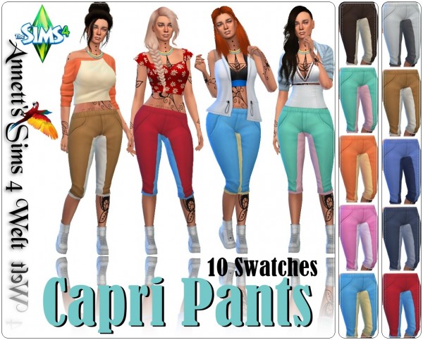 Annett`s Sims 4 Welt: Capri Pants • Sims 4 Downloads