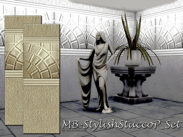  The Sims Resource: Stylish Stucco P walls set by matomibotaki