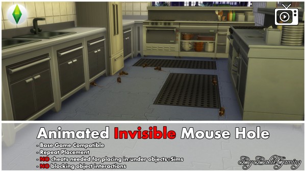 Mod The Sims: Animated Invisible Mousehole by Bakie