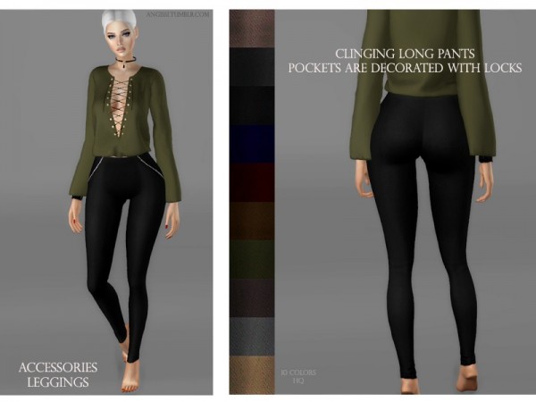  The Sims Resource: Clinging long pants pockets are decor by ANGISSI