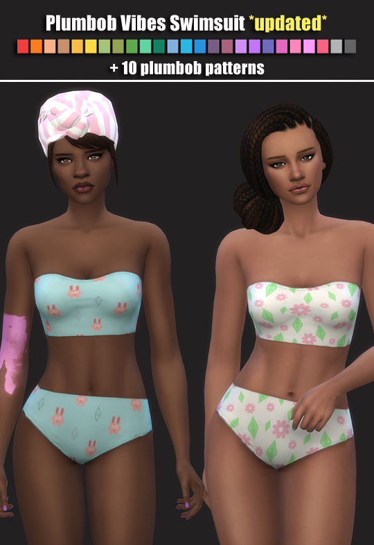  Simsworkshop: Plumbob Vibes Swimsuit by maimouth