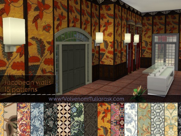  The Sims Resource: Wentworth Jacobean Walls by Volvenom