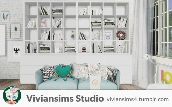  Vivian Sims: ​Nordic Style bookshelf and books