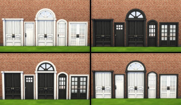  Mod The Sims: Mega door recolored series  by simsessa