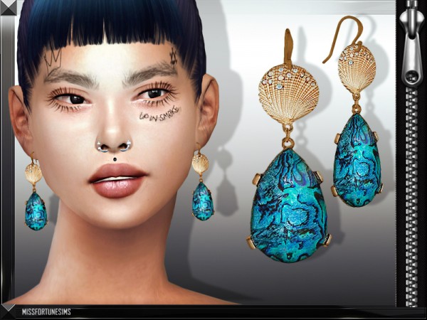  The Sims Resource: Darcy Earrings by MissFortune