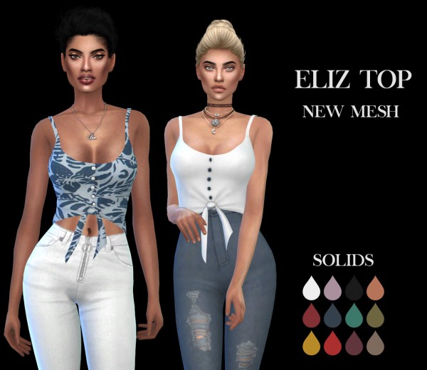 Leo 4 Sims: Eliz top recolored • Sims 4 Downloads