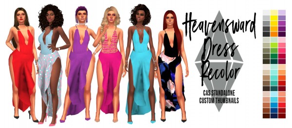  Simsworkshop: Heavensward Dress Recolored by Sympxls