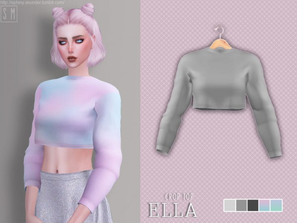  The Sims Resource: Ella Crop Top by