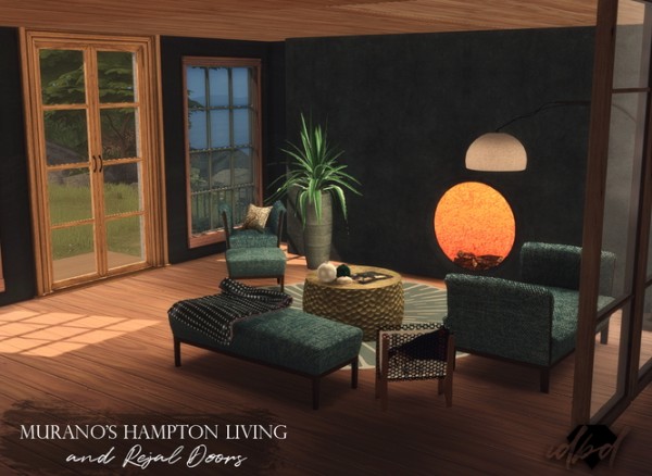  Sims 4 Designs: Murano Hamptons Chaiselounges and Ottomans and Rejal Doors