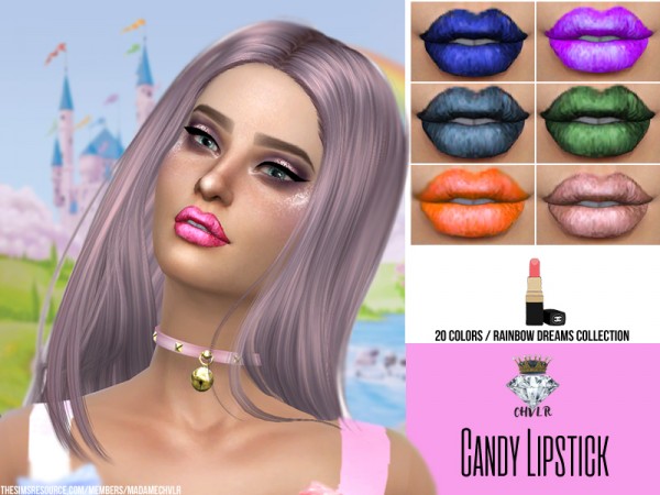  The Sims Resource: Candy Lipstick by MadameChvlr