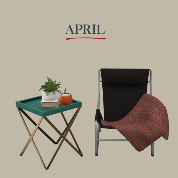 Leo 4 Sims: April surfaces and chair