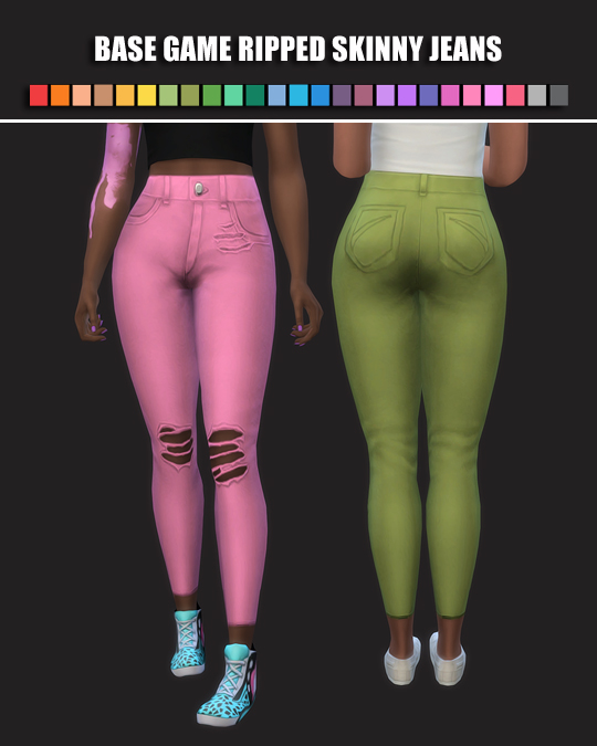  Simsworkshop: Ripped Skinny Jeans by maimouth