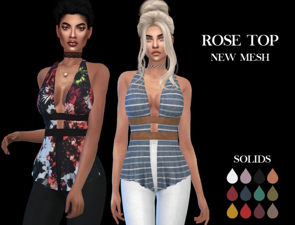  Leo 4 Sims: Rose top recolor