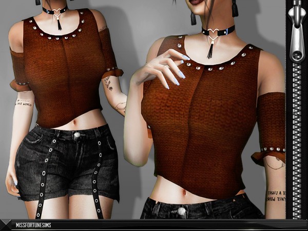  The Sims Resource: MFS Keiko Top by MissFortune