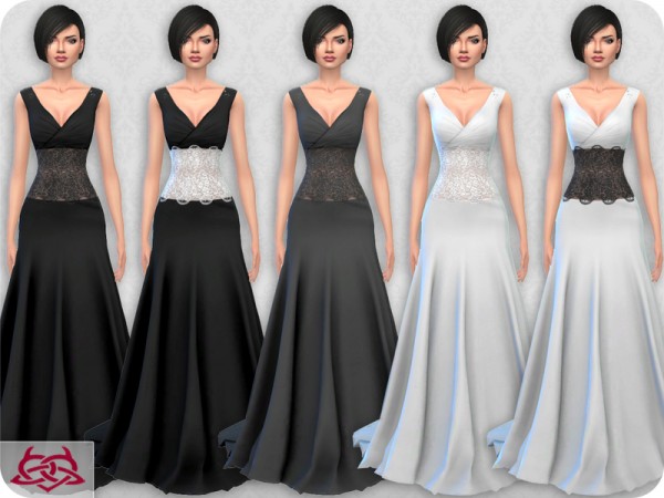  The Sims Resource: Wedding Dress 10 recolor 1 by Colores Urbanos