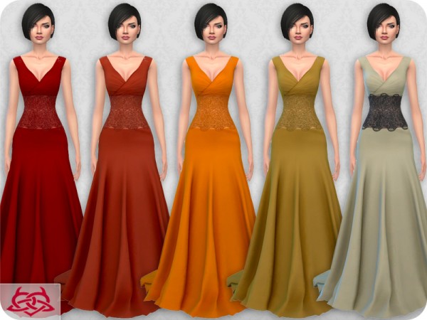  The Sims Resource: Wedding Dress 10 recolor 1 by Colores Urbanos