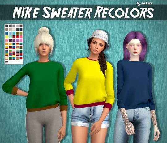 Tukete: Sweater Recolors