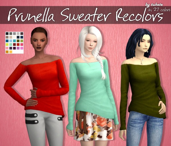 Tukete: Prunella Sweater Recolors