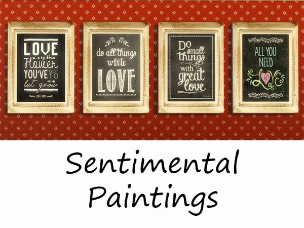  The Sims Resource: Sentimental Paintings by Rosannep