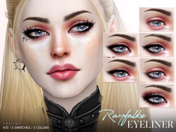  The Sims Resource: Rayfalke Eyeliner N72 by Pralinesims