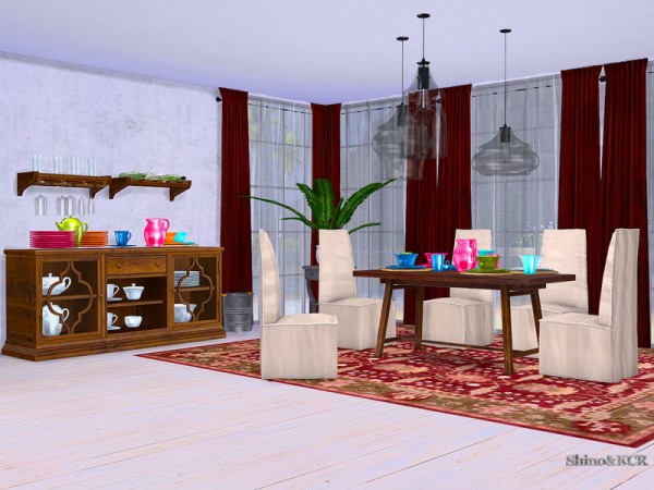  The Sims Resource: Dining Potterybarn by ShinoKCR