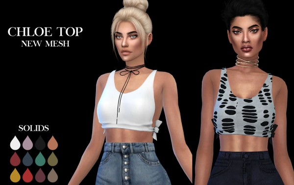  Leo 4 Sims: Chloe top recolored