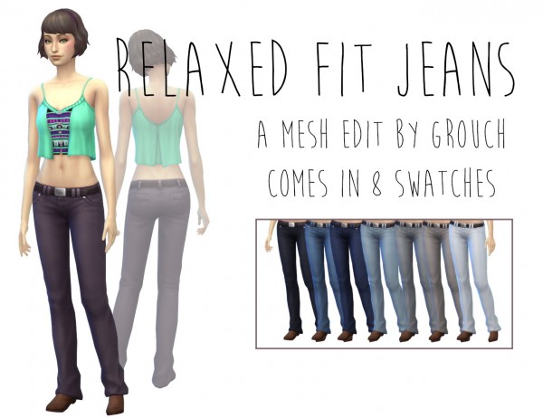  Simsworkshop: Relaxed Fit Jeans by Grouchy Old Sims