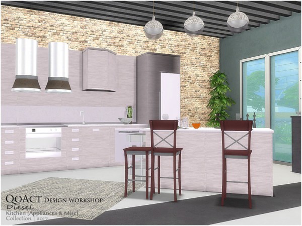  The Sims Resource: Diesel Kitchen by QoAct