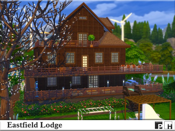  The Sims Resource: Eastfield Lodge house by Pinkfizzzzz