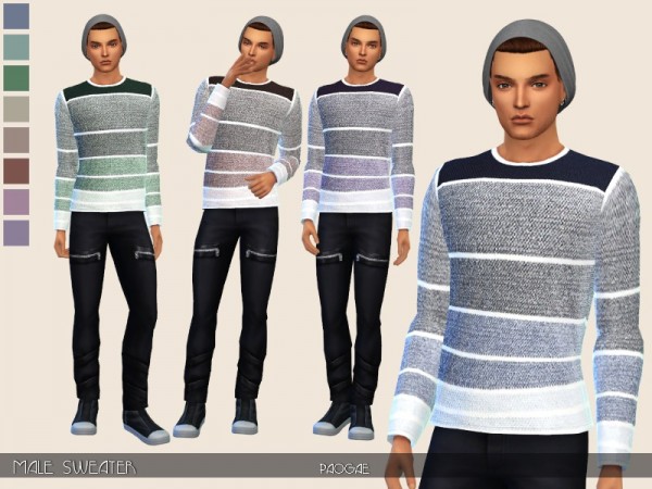  The Sims Resource: Male Sweater by Paogae