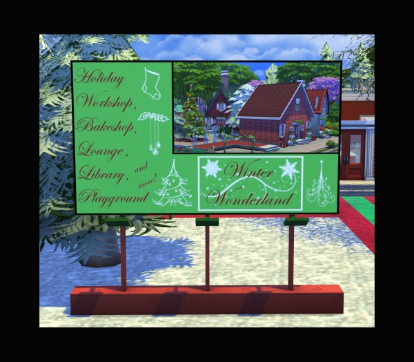 Mod The Sims: Winter Wonderland Themed Billboard  by Simmiller