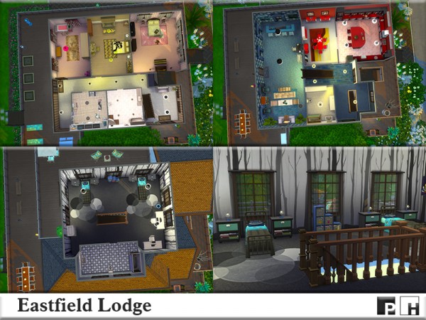  The Sims Resource: Eastfield Lodge house by Pinkfizzzzz