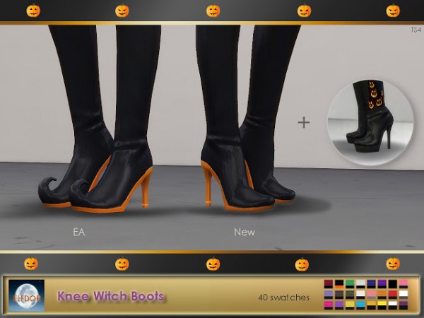  Elfdor: Knee Witch Boots recolored