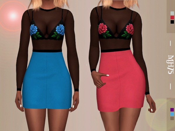  The Sims Resource: Hayley Rose Dress by Margeh 75