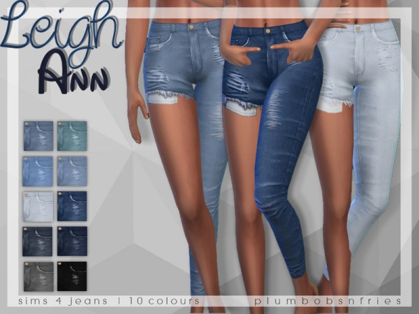 The Sims Resource: Leigh   Ann jeans by Plumbobs n Fries