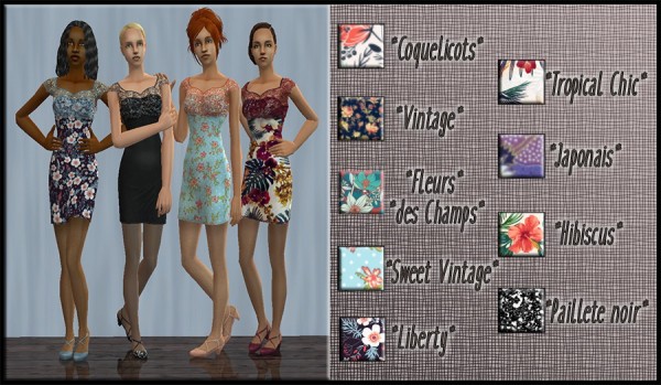  Sims Artists: Cocktail dress