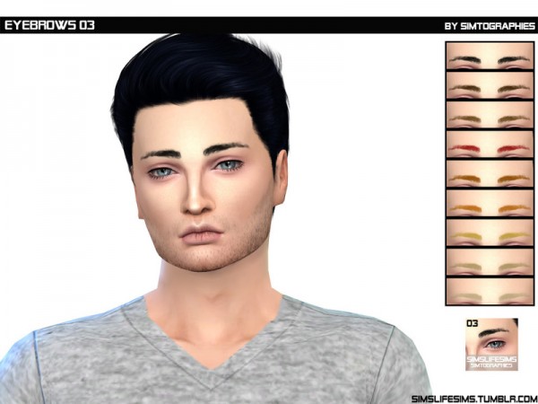  The Sims Resource: Eyebrows 03 by simtographies
