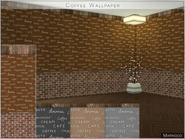  The Sims Resource: Coffee Wallpaper by Marinoco